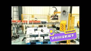 立柱式烘培原料面粉淀粉袋包码垛机器人Column baking raw flour starch bag palletizing robot