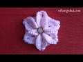 How to Crochet 3D flower tutorial I Hướng dẫn móc hoa kiểu 3D: Mẫu móc hoa lan