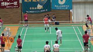 2016年IH バドミントン 男子 シングルス 2回戦 白川友基（帯広大谷）vs 高橋玄（高岡第一）