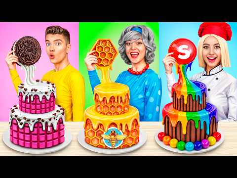 Me vs. Grandma Cooking Challenge Cake Decorating Fun Ideas by YUMMY JELLY