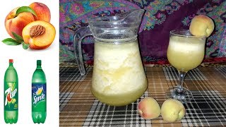 Fresh \u0026 Refreshing Peach Juice Recipe | Peach Soda Recipe | 7UP | Aaro ka sharbat | Pakistani