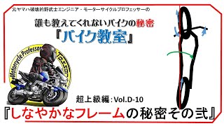 『しなやかなフレームの秘密 その弐』旋回中にフレームしどのようになっているのでしょう。『バイク教室』超上級編Vol. D-10