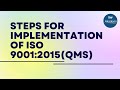 Steps for Implementation of ISO 9001:2015 (QUALITY MANAGMENT SYSTEM)