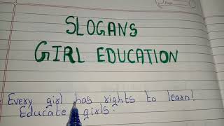 Girls Education Slogans in english // Slogans on Girls Education // Quotes on Girls Education