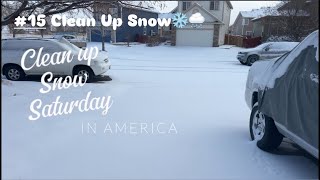 Daily vlog clean up snow in winter|Anh Khoa_vlog