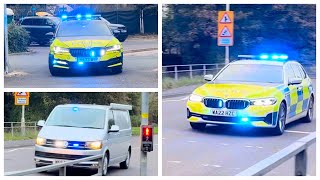 **HIGH SPEEDS** Specialist Police Cars Responding from Plympton Police Station