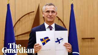 Sweden and Finland formally apply to join Nato: 'A historic step'