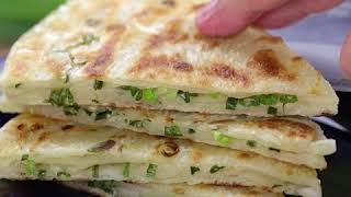 【1mintips】GREEN ONION PANCAKE is so easy!