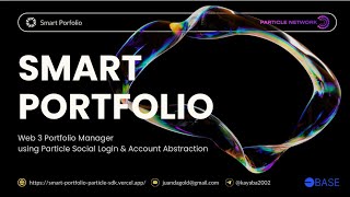 Smart Portfolio - Hackathon Pitch Particle With Demo