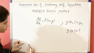 Euler’s Modified Method (Numerical Analysis)