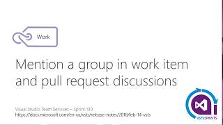 #vstssprints 130 - Mencionando grupo nos work items ou pull requests