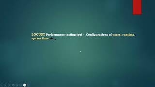 Locust performance testing tool configuration