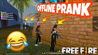 கம்மிநாட்டி பையன் OC Kill 😂FREE FIRE🤣 FF Offline Prank 😀 Funny Quad Wipe Winning Moment 🔥 Free Fire