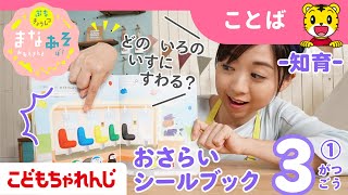 まなお姉さんとあそぼ！「まなあそ」3月号①（前編）いろりんと おさらいシールブック  絵本よみきかせ｜1・2歳向け〈ぷち〉【しまじろうチャンネル公式】