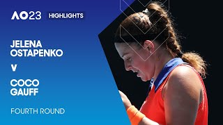 Jelena Ostapenko v Coco Gauff Highlights | Australian Open 2023 Fourth Round