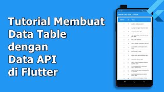 Tutorial Membuat Data Table dengan Data API di Flutter