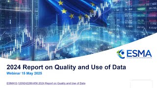 Webinar on the insights on the 2024 Report on quality and use of data, 15 May 2025