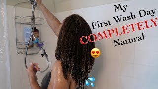 My FIRST Wash Day COMPLETELY NATURAL | Natural Hair