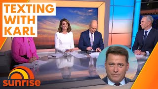 Kochie texts breakfast show rival during his final show on air | Sunrise