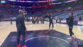 KYRIE IRVING's USUAL EARLY WARMUP ROUTINE BEFORE TODAYS GAME 1 VS CLIPPERS AT CR