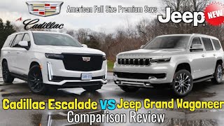 $80K SUV BATTLE! -- 2021 Jeep Grand Wagoneer vs Cadillac Escalade Comparison | jeep grand wagoneer