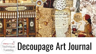 Decoupage in an Art Journal - Technique Tuesday