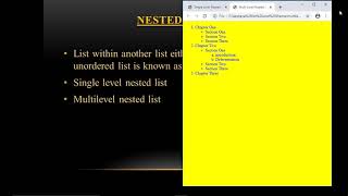 Chap 1 - Nested list and Inline frame