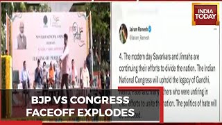 Congress: Modern Day 'Savarkar' Diving India Will Uphold Legacy Of Gandhi, Nehru, Patel