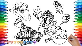 Mario Odyssey Coloring Pages Cappy