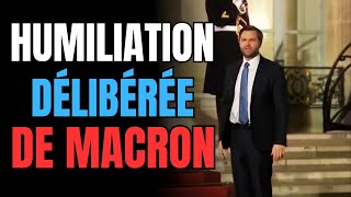 Macron HUMILIE Sciemment le Vice-Président des Etats-Unis !