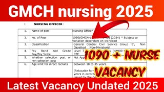 permanent Staff nurse vacancy// GMCH NURSING VACCANCY Kab Tak aaengi?!! GNM also apply ✅