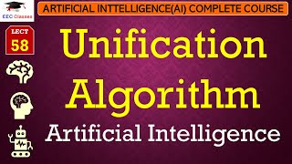 L58: Unification Algorithm in Artificial Intelligence with example | AI Lectures in Hindi