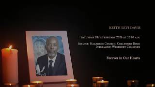 In Loving Memory of KEITH LEVI DAVIS - Obituary