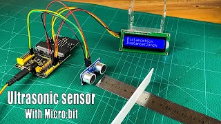How to use the ultrasonic sensor with Micro: bit V2 board | Micro: bit with Ultrasonic sensor #robot