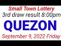 STL - QUEZON September 9, 2022 3RD DRAW RESULT