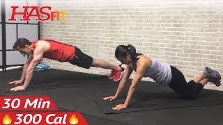 30 Min No Equipment Upper Body Workout without Weights for Women & Men - Arms Chest and Back at Home