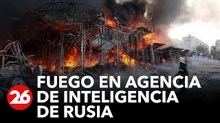 Voraz incendio en una edificio del FSB, la principal agencia de inteligencia de Rusia