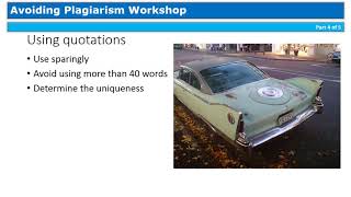 Avoiding Plagiarism during the Writing Process