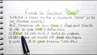 Língua Portuguesa: Funções do vocábulo \