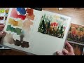 watercolor swatch and scape transparent red oxide