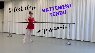 https://www.primaballetclass.com    Battement Tendu - Bar - Professionals