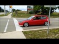 civic hatchback with loud exhaust revving and flooring it