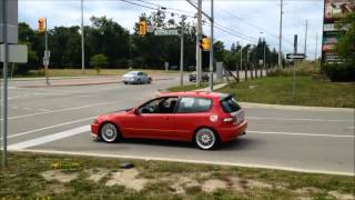 Civic Hatchback With LOUD Exhaust Revving And Flooring It