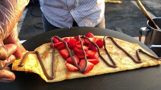 Famous crepes(Strawberry Chocolate) - Taiwan street food