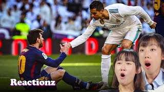 Korean Girls React To Messi VS Ronaldo | The Greatest Rivalry In Football History | 𝙊𝙎𝙎𝘾