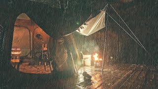 텐트안에서 듣는 편안한 빗소리 8시간 | 우중캠핑 ASMR