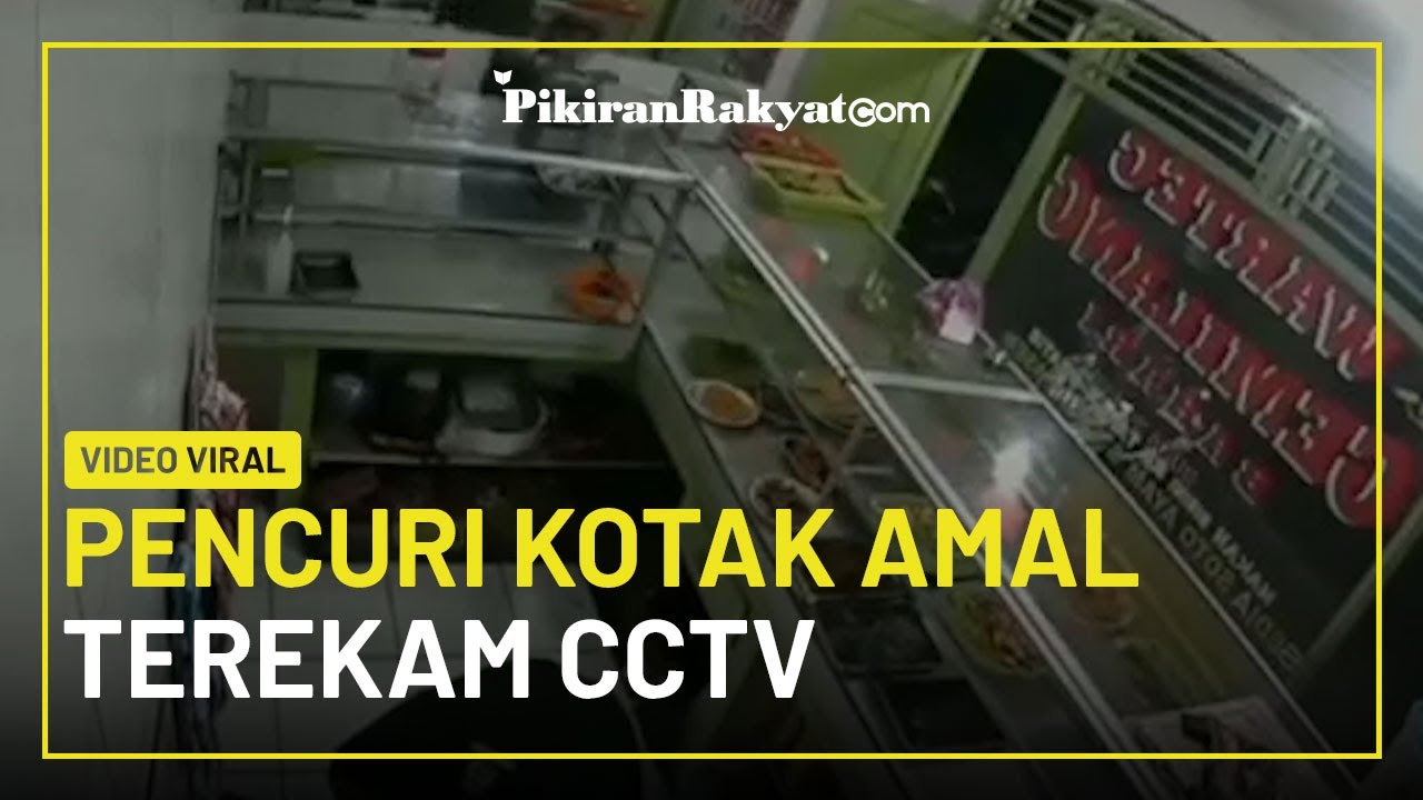 Video Viral! Detik-detik Pencuri Kotak Amal Beraksi Di Sebuah Warung ...