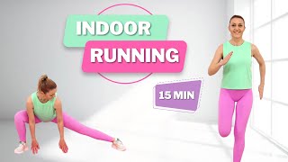 🔥15 Min Indoor Running Workout🔥// Run in Place Workout // At Home Jogging Cardio Workout🔥
