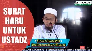 Ustadz Adi Menangis Karena Sebuah Surat