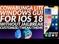 Cowabunga Lite iOS 18 Windows | Theme & Tweak iOS 18 No Jailbreak | iOS 18 Jailbreak Alternative